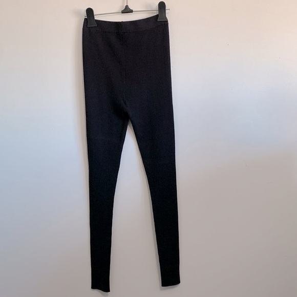 ⭐️HOST PICK⭐️ BNWT Sandro Mexique Ribbed Leggings size EU 34 in Black - Picture 4 of 4